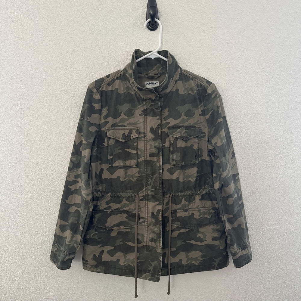 Old Navy Camo Utility Jacket Women's Medium‎ Cargo Streetwear Casual